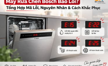 Máy Rửa Chén Bosch Báo Lỗi? Tổng Hợp Mã Lỗi, Nguyên Nhân & Cách Khắc Phục